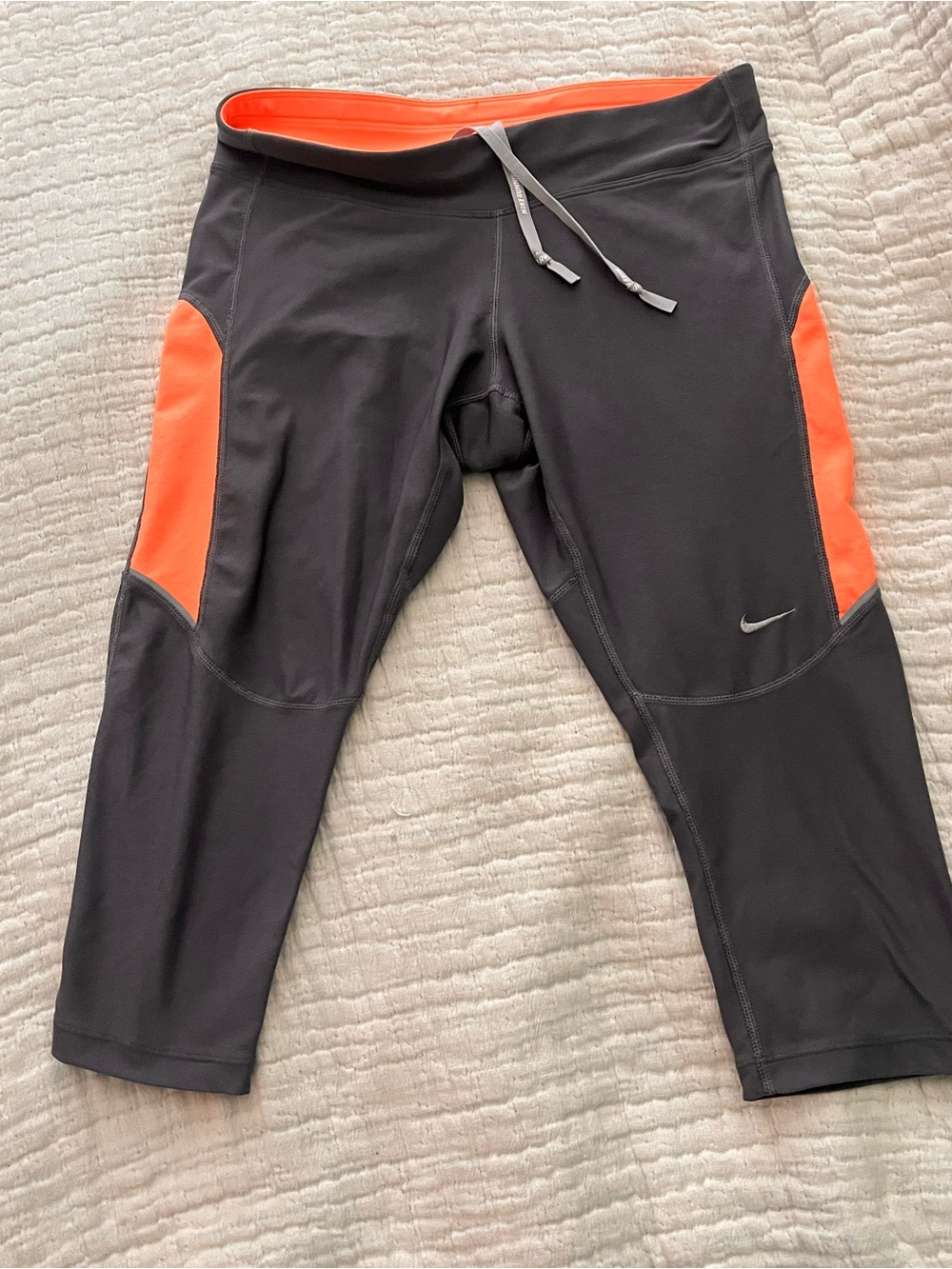 Nike Capri Leggings with Orange Accents S